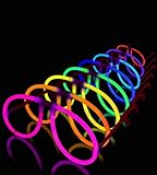 50 Aviator Lumistick Glow Eyeglasses - 8 Color Assorted Mix