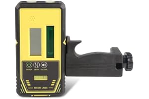 MOUNTLASER Digital Rotary Laser Receiver with Dual Display and Built-In Bubble Level, Compatible with All Green Rotary Lasers （Laser Class: Class 2, Laser parameters <5mW）- Rod Clamp Included