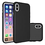 iPhone X Case,Berry (TM) [Non-Slip] [Drop Protection] [Shock Proof] [Dual Lawyer] Hybrid Defender Armor Full Body Protective Rugged Holster Case Cover for iPhone X 2017 Black