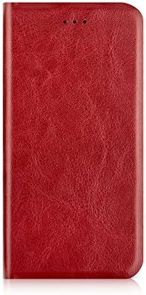 simplism iPhone 7 Plus Case 6S+ &amp; 6+ [FlipNote Pocket] Full Coverage Horizontal Flip Notebook Style w/ Card Pocket 5.5” Screen iPhone7+ 6S+, Magnetic Latch Thin Case - Red