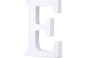 Wooden Letters A-Z Alphabet Letters Decor Wedding Birthday Party Home Decoration White E