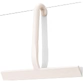 10 Inch Silicone Shower Squeegee for Glass Doors, Streak-Free, White | No-Squeak Silicone Blade, Ergonomic Round Grip and Built-In Hook for Quick Daily Cleaning of Shower Glass, Tile and Windows