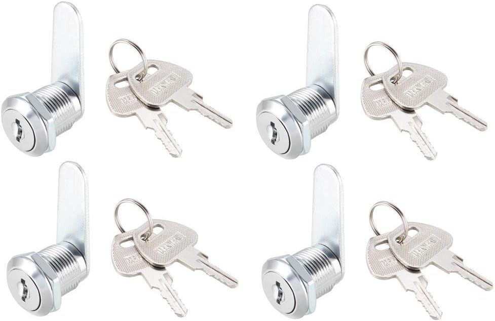 uxcell Cam Lock 3/4" Cylinder Long Locks with No.3 Cam, Fits on
