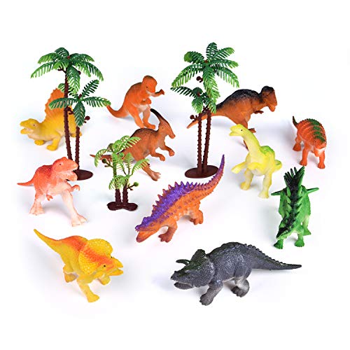 image for FUN LITTLE TOYS 32PCs Party Favors for Kids, Mini Dinosaur Figures Toy
