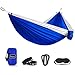 Kamileo Double Camping Hammock, Lightweight Nylon Portable Hammock with Sleep Mask and Tree Straps, for Camping Backpacking Outdoor Beach Yard (Blue)