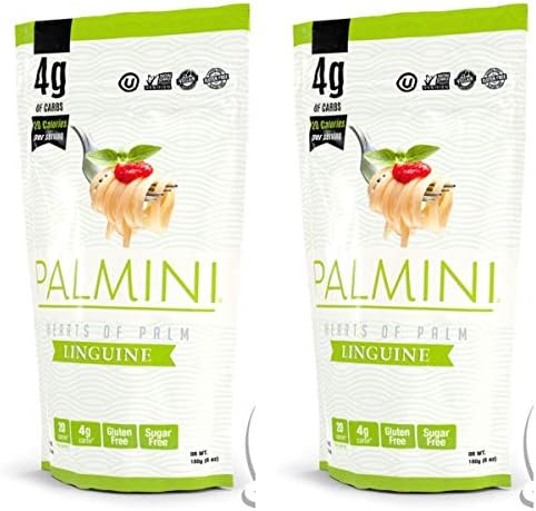 Palmini Low Carb Pasta | 4g of Carbs | As Seen On Shark Tank | 12 Oz. Pouch (Pack of 2)
