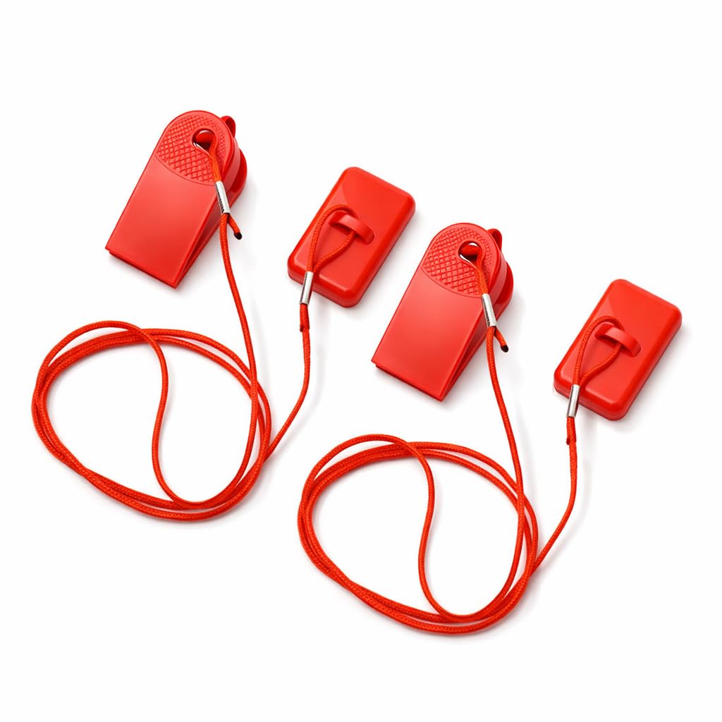 Running Machine Safety Switch, Rectangle Treadmill Safety Key Rectangle Treadmill Safety Key Treadmill Safety Key Replacement 2Pcs Universal Running Treadmill Machine Safety Key Magnetic Sec