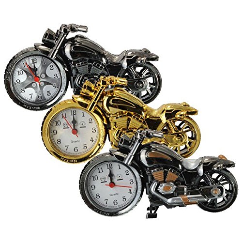 Pink Lizard Creative Plastic Motorcycle Motorbike Quartz Alarm Clock