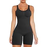 VVX Shorts Bodysuit for Women Tummy Control Shapewear Seamless Sexy Butt Lifting Workout Bodycon One Piece Short Jumpsuit