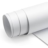 seonta White Contact Paper Matte Thick Peel and Stick Wallpaper 16"x198" Removable Waterpoof Self Adhesive Decorative Vinyl Film Wrap Cover Wall Paper for Cabinets Countertops Table
