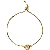 AVELI Stainless Steel Interlocking Rings Box Chain Slider Bracelet - Sleek and Modern Women's Jewelry, Hypoallergenic, Elegant Accessory for Casual or Formal Occasions, Gift for Her