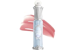 Flower Knows Shell's Jewel Nourishing Lip Glaze,Hydrating Cool Rose Lip Gloss with Hyaluronic,Moisturizing Plumping Oil,Non-S