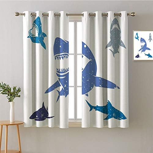 Jinguizi Curtain Darkening Blackout Grommets Darkening Darkening Curtains Woven Darkening Curtains Microfiber Darkening Curtains Privacy Assured Window Treatment(2 Pieces, 31.5" Wide Per Panel)
