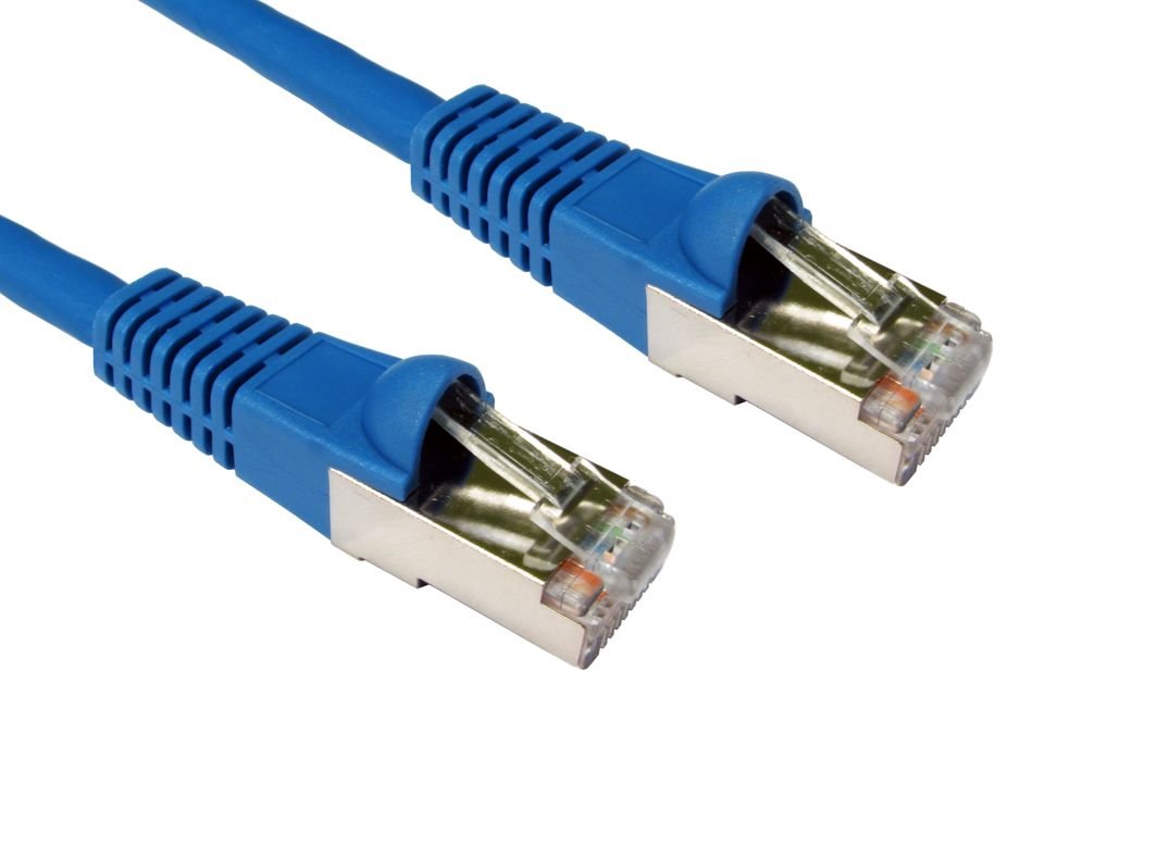 World of Data 5m CAT6A *600MHz* Network Cable BLUE - Professional Standard Ethernet Lead - LSZH - SSTP - FTP - 10GBASE-T (10 gigabit support) - 10Gbits/s (billion bits per second) 2 PACK