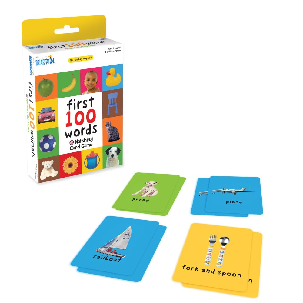 University Games First 100 Words Matching Card Game – Educational Toddler Learning Game, Memory & Matching Cards for Kids Age 2+, 48 Cards, Vocabulary & Early Learning Toy