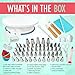 Ouddy Cupcake Decorating Russian Piping Tips, 32pcs Baking Supplies Set for Cake/, One Size, sliver1