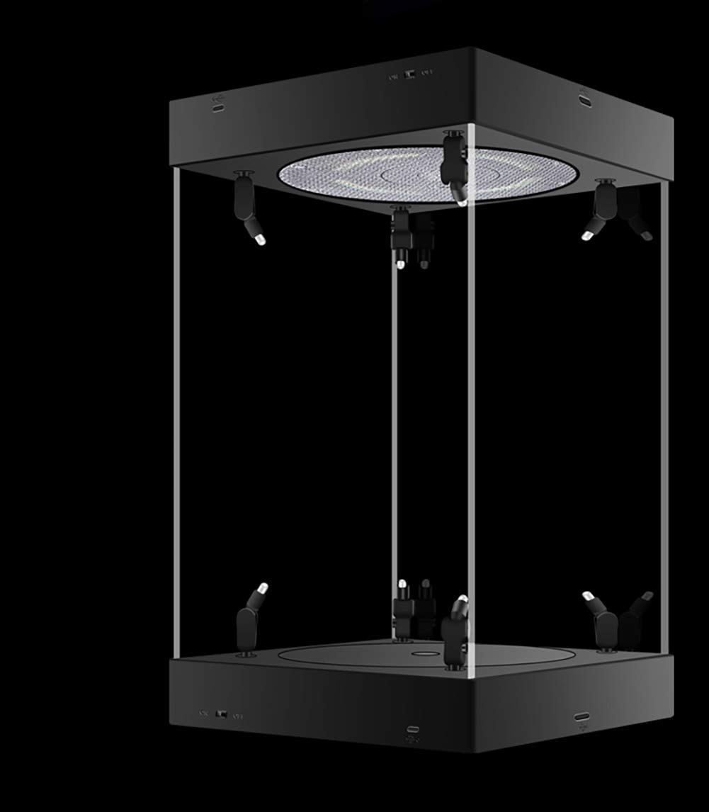 Photo 1 of Phicen 1/6 Action Figure Display Box LED Spotlight with Rotating Base (Black, Internal Height 40CM)