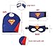 KidsLuvFun Super Hero Capes For Kids 4 Pack - Superhero Cartoon Dress Up incl. Capes Masks Felt Cuffs and 4 Sticker Packs