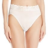 Vanity Fair Women's Flattering Lace Hi Cut Panty 13280, Star White Novelty, 8