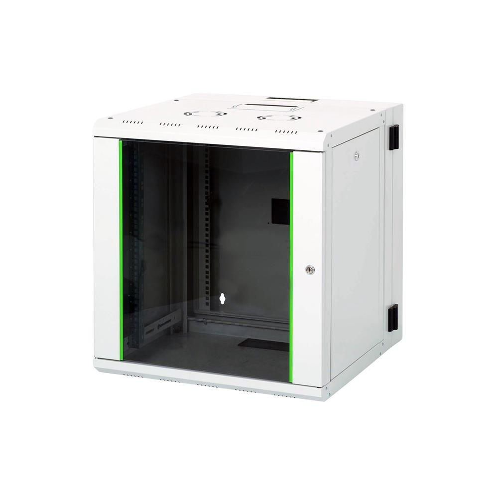 DIGITUS Network cabinet - 19-inch rack - 12U - Wall mounted - pivotable - load capacity 80kg - Unique Series - grey