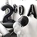 Tellpet Black Number 25 Balloons, 40 Inch
