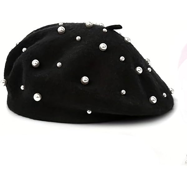 Accessories | Womens Wool Berets Sweet French Pearl Beaded Beret Cap Winter Hat Knitted Beani 684dbd9e75334efc5b089847