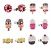 Minihope Hypoallergenic Plastic Post Earrings for Girls, Cute Multiple Animal Unicorn Donut Stud Earrings for Little Girls Kids, Made with Polymer Clay, Best gifts for girls for Christmas, (30 Pairs)
