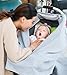 Multi-use Baby Car Seat Covers Winter Spring for Girls Boys|Stretchy Infant Cover Canopy|Nursing Cover| Warm Breathable Windproof| Mosquito Net, Zipper,Grey| BONUS eBook