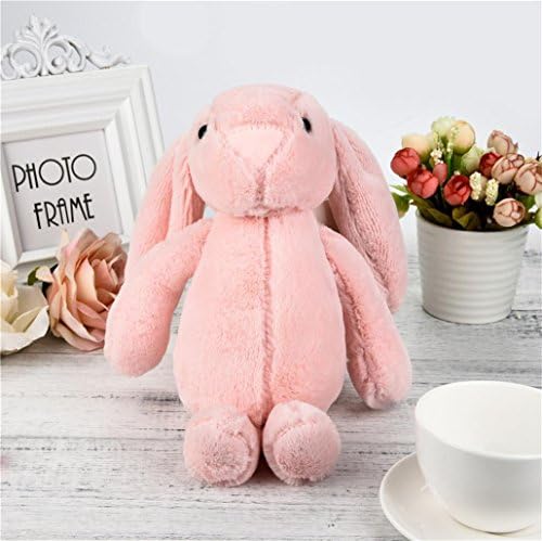 Leegor Stuffed Plush Animal Doll Lovely Plush Cute Big Ear Bunny Collection Easter Gift (Pink)