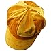 moonsix Newsboy Hat,Plain Cabbie Visor Beret Gatsby Ivy Caps for Women,Yellow(Velvet)