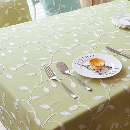 Luxury minimalist modern embroidery table cloth/ cotton and linen fabrics/ continental plain coloured table cloth-A 140x180cm(55x71inch)