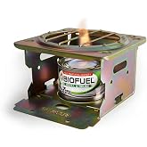 Greenscapes BioFuel Flat Foldable Camping Stove, 2 Pack, Stove for Backpacking, Survival Kits, Emergency Preparedness, and Outdoor Cooking