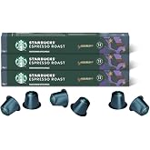 Starbucks by Nespresso Coffee ESPRESSO ROAST (Caramelly Notes Dark Roast) 30 Pods Capsules 3 Sleeve