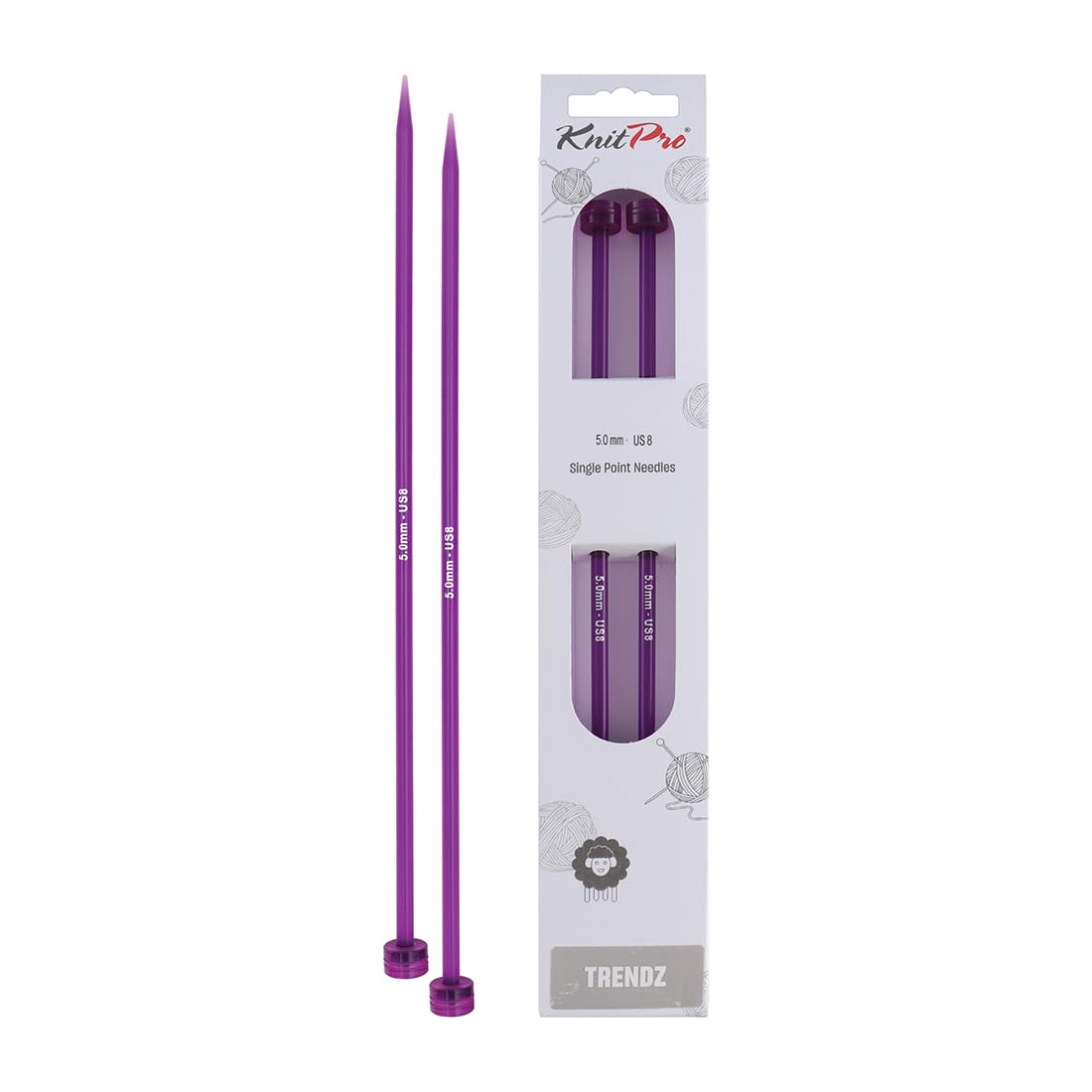 KnitPro Trendz Single Pointed Needles 14" (35cm) | 5.00mm