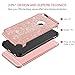 iPhone 6 Plus Case,iPhone 6S Plus Case,BENTOBEN Sparkly Glitter 2 in 1 Hard PC Laminated with Shiny Faux Leather Soft TPU Bumper Shockproof Protective Case for iPhone 6S Plus/6 Plus 5.5 Inch,Rose Gold