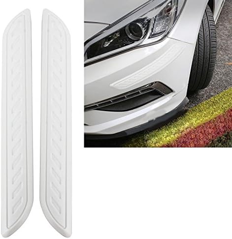 2 PCS Auto Car Body Bumper Guard Protector Strip Sticker Anti-rub Bar Strip (White)
