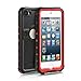 Waterproof Case for iPod 5 6, Merit Knight Series Waterproof Shockproof Dirtproof Snowproof Case Cover with Kickstand for Apple iPod Touch 5th/6th Generation for Swimming (Red)