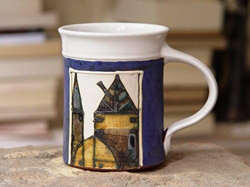 Large Wheel Thrown Coffee Mug, 16 oz Pottery Mug, Unique Ceramic Tea Mug, Handmade Mug, Danko Pottery