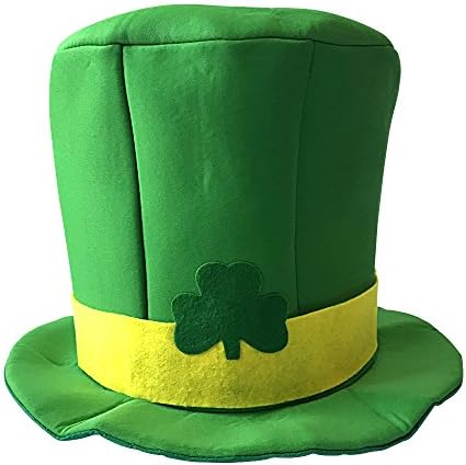 OLABB ST. Patrick's Day Shamrock Glitter Eye Glasses Colver Party Accessory (Leprechaun Hat)