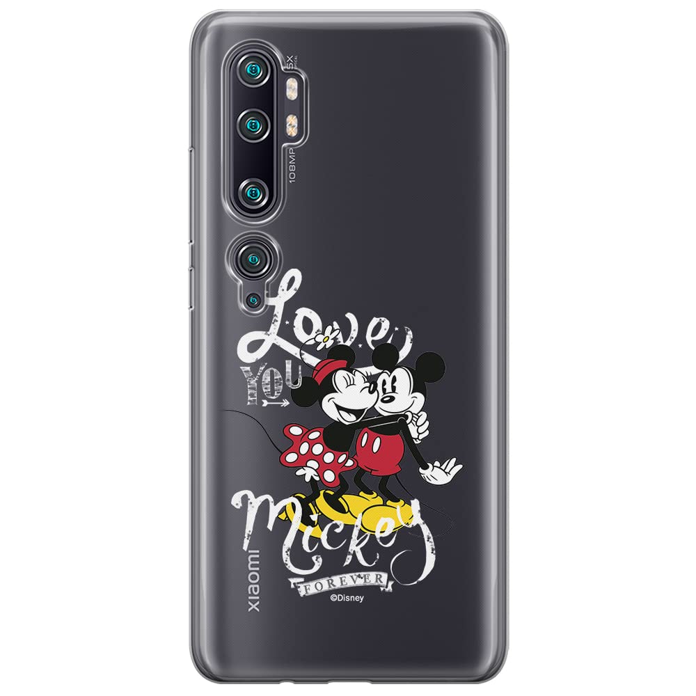 ERT GROUP mobile phone case for Xiaomi MI NOTE 10 / MI NOTE 10 PRO original and officially Licensed Disney pattern Mickey & Minnie 001 adapted to the shape of the mobile phone, partially transparent