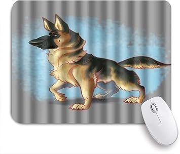 Amazon Miscery マウスパッド かわいいジャーマンシェパード犬 高級感 おしゃれ 防水 端ステッチ 耐久性が良い 滑らかな表面 滑り止めゴム底 24cmxcm Miscery マウスパッド 通販