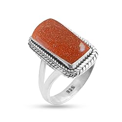 Solid 925 Sterling Silver Ring For Womens Gold Sun