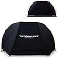 CAMVIL Crab 4 Person Canvas Tent with Full Rainfly, TPU Skylight & Footprint, Easy Setup 4 Season Cold Weather Winter Tent for Outdoor Car Camping Glamping