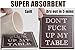 ENKORE Coasters For Drinks Absorbent - DON'T FU&K UP MY TABLE - Passive Aggressive Funny Coaster Set 4 Pack In Dark Brown With Cork Backing, No Holder, Ceramic Prevent Water Damage To Wooden Furniture