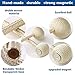 YIDIE 4 Pieces Curtain Tiebacks,Classic Strong Magnetic Window Holdbacks,Home Office Decorative Drapes Holders,Beige/2 Pair