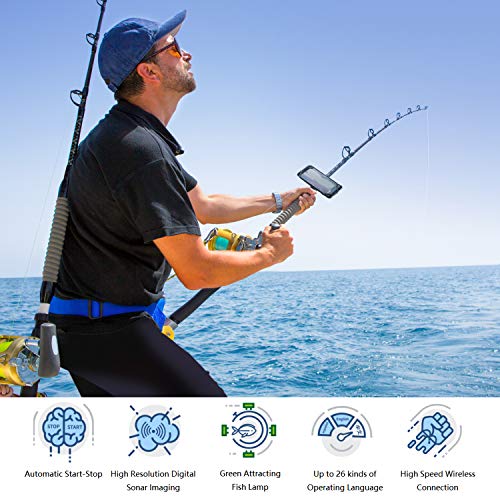 JOYLOG Sonar Fish Finder Portable Wireless Bluetooth Smart Depth Finder