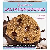 Lactation Cookies Breastfeeding Supplement - Oatmeal Chocolate Chip - 6 XL Cookies 12 Servings - Support Mothers Breast Milk Supply Increase - with Brewers Yeast Powder 100% Fenugreek Free
