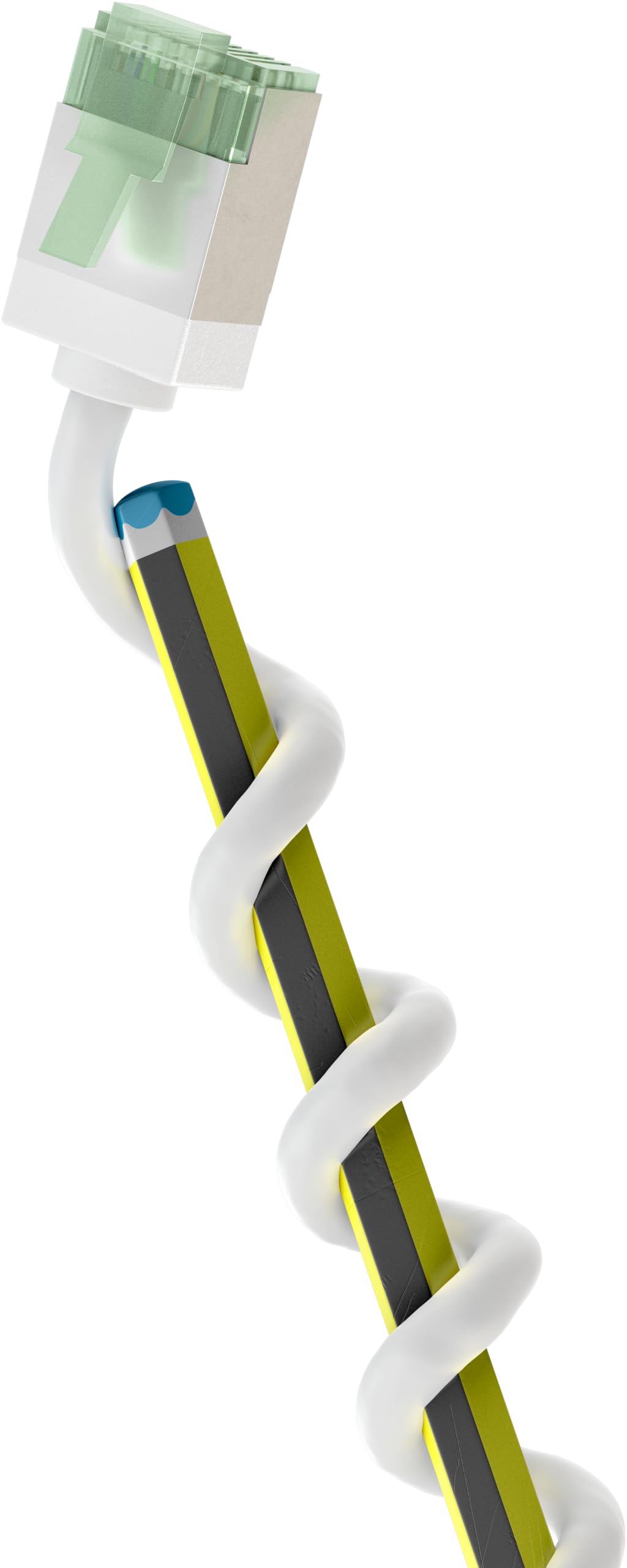 Goobay 74359 CAT 8.1 Patch Cable Slim/Ultra Flexible RJ45 CAT 8.1 Network Cable U/FTP CU, OFC/Thin Ethernet LAN Cable with Short Connectors / 40 Gbit/s, 2000 MHz LSZH, Kink Protection/White 0.5 m