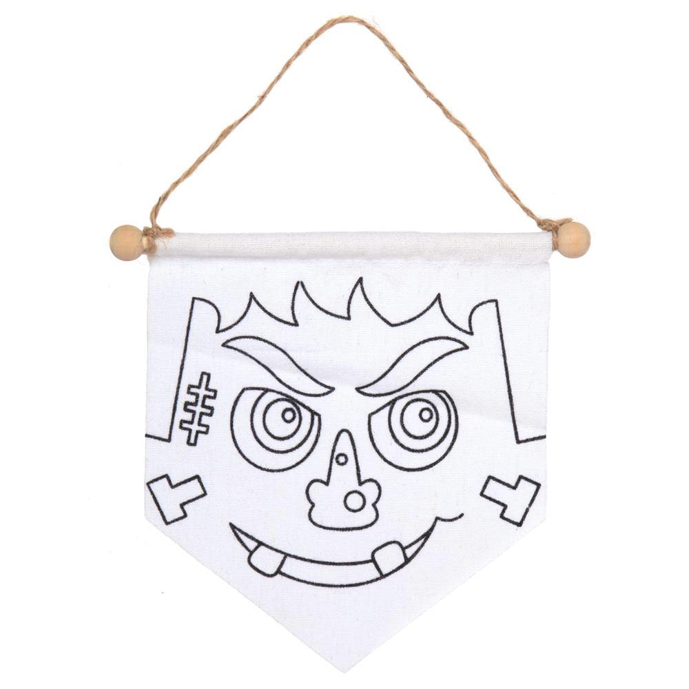 Baker Ross AX234 Halloween Colour in Banners - Pack of 3, Fabric Craft Bunting Halloween Party Decorations Childrens Art Activity - Image 5