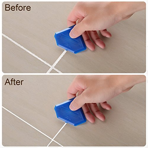5 Pieces Caulking Tool Kit, GUSTYLE 3 in 1 Silicone Sealant Replace & Removal Tool with 4 Pieces of Sealant Tool Kit for All Bathroom Kitchen Room and Frames Sealant Seals - Thumbnail 5
